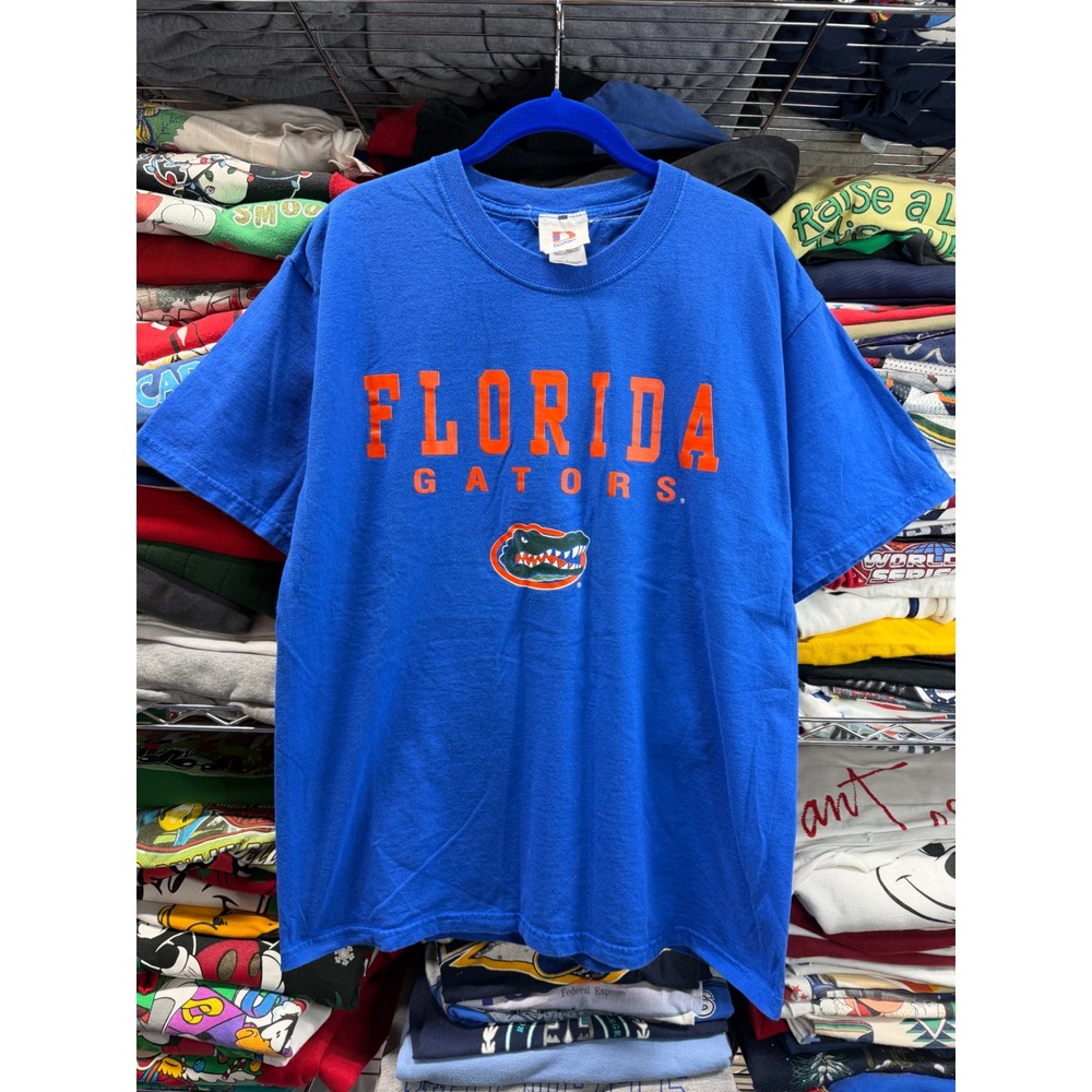 Vintage 90s Florida Gators TShirt Men Large Blue Dodger NCAA College Graphic Tee